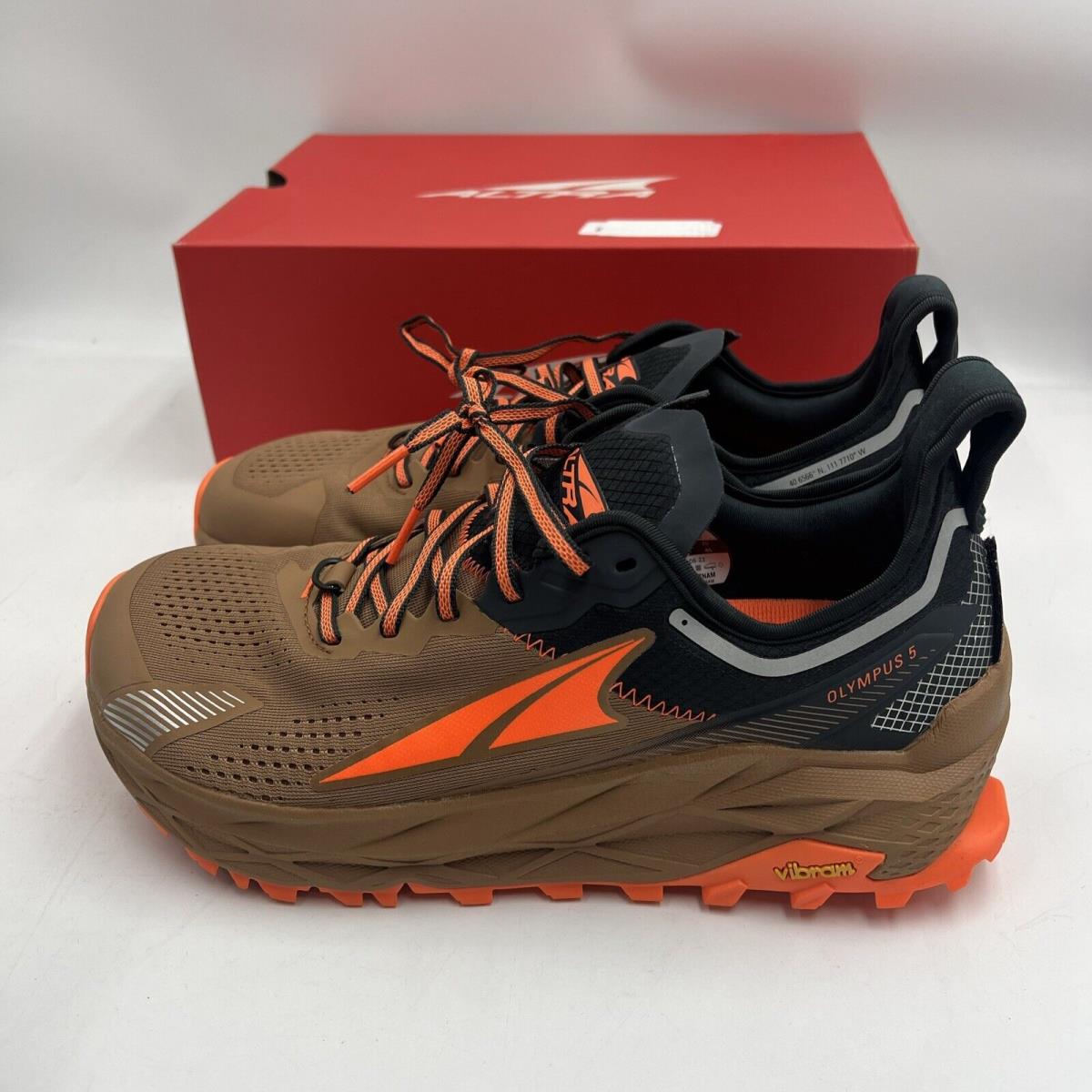 Altra Men`s Trail Running Crossfit Shoe Olympus 5 Shoes Brown Size 11