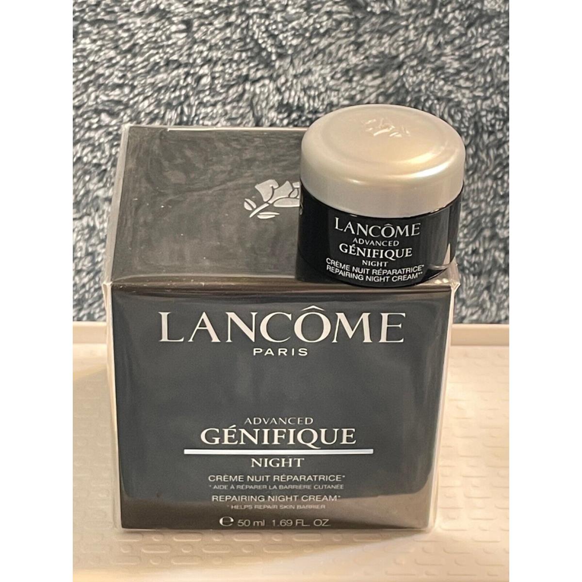 Lancome Advanced Genifique Night Cream 1.7 oz and Travel Size .16 oz