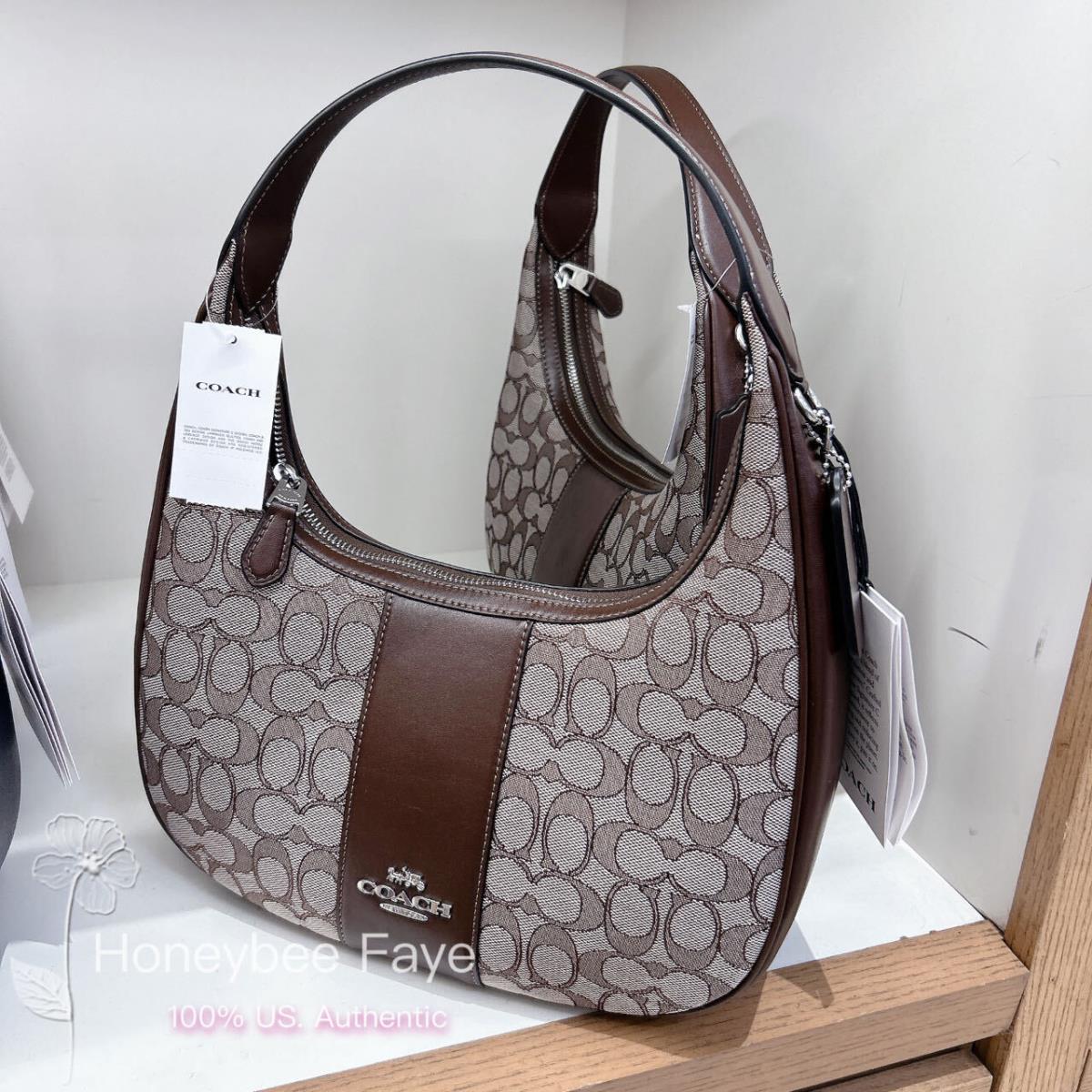 Coach Carmen Shoulder Bag In Signature Jacquard CV001/CR151 CV001 Silver/Oak/Maple