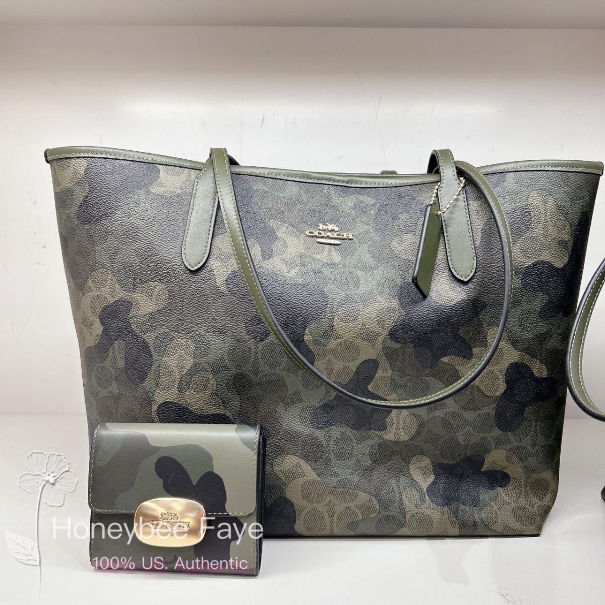 Coach City Tote Bag In Signature Camo cv953