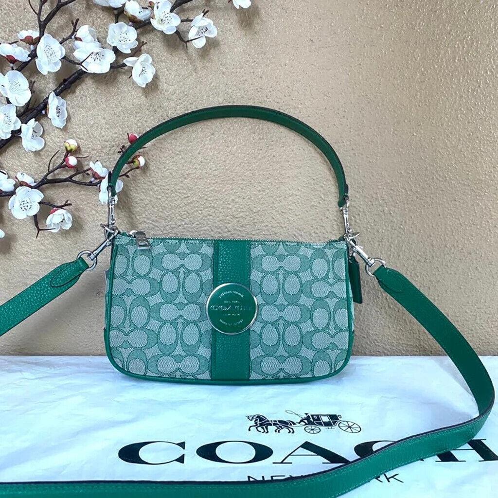 Coach Lonnie Baguette In Signature Jacquard c8306 | Fash Brands