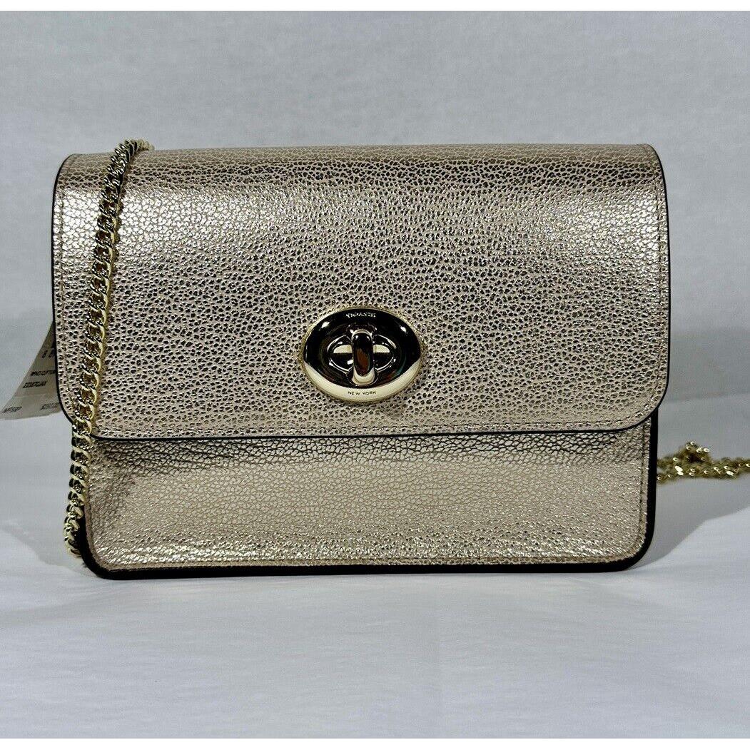 Coach Refined Calf Leather Turnlock Crossbody