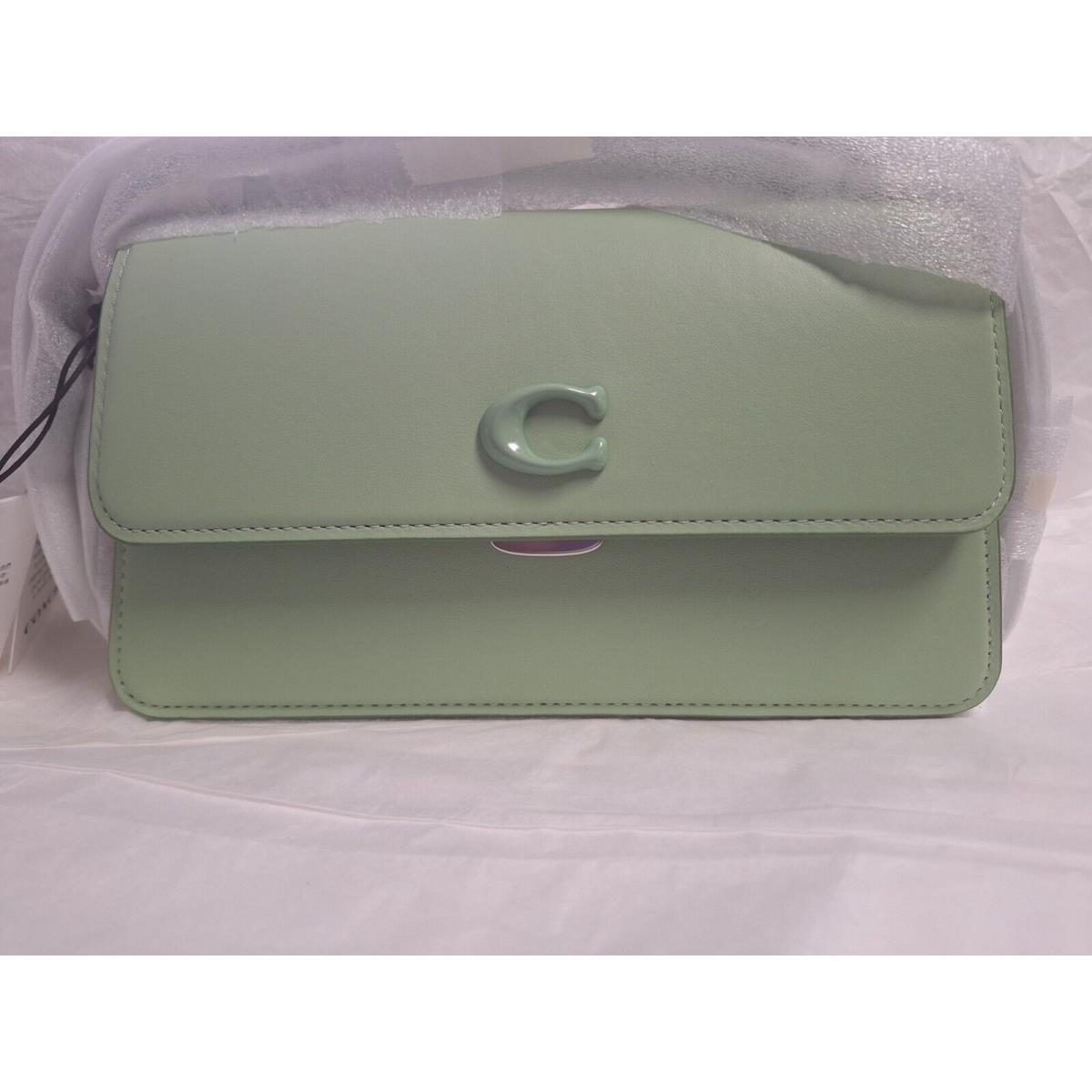 Coach CR706 Monochrome Juno Crossbody Bag Pale Pistachio Leather