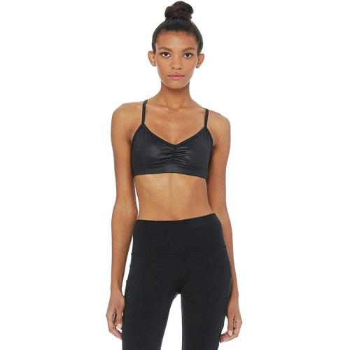 Alo Yoga Women`s 249276 Sunny Strappy Bra Underwear Black Size XS