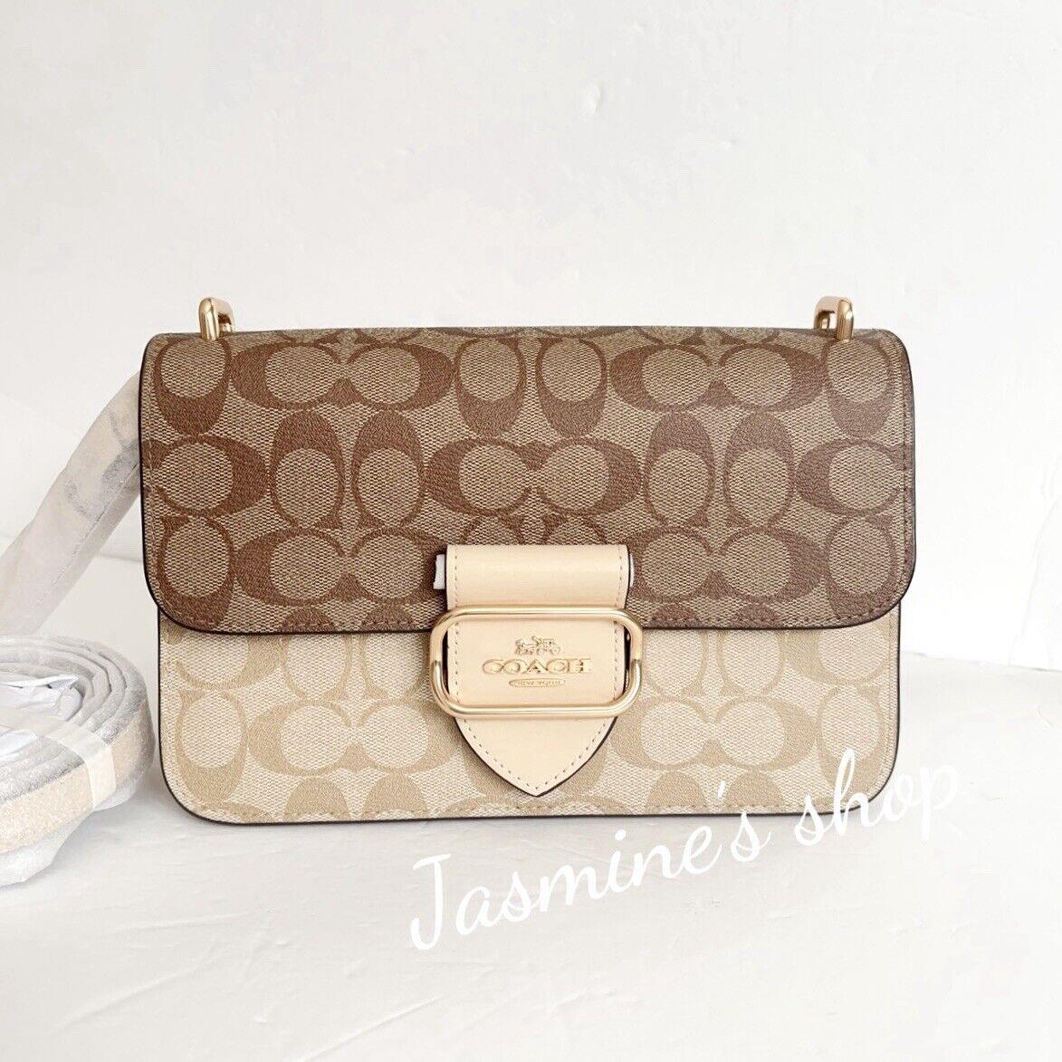 Coach Large Morgan Square Crossbody Bag In Blocked Signature Canvas CM089