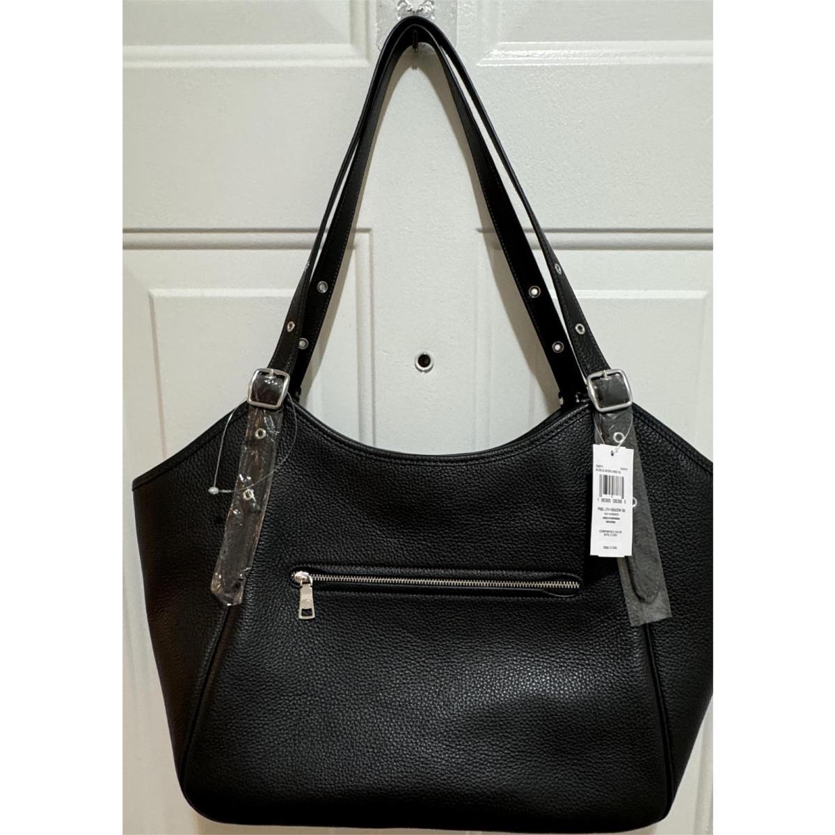 Coach Black Leather Badlands Meadow Satchel Bag