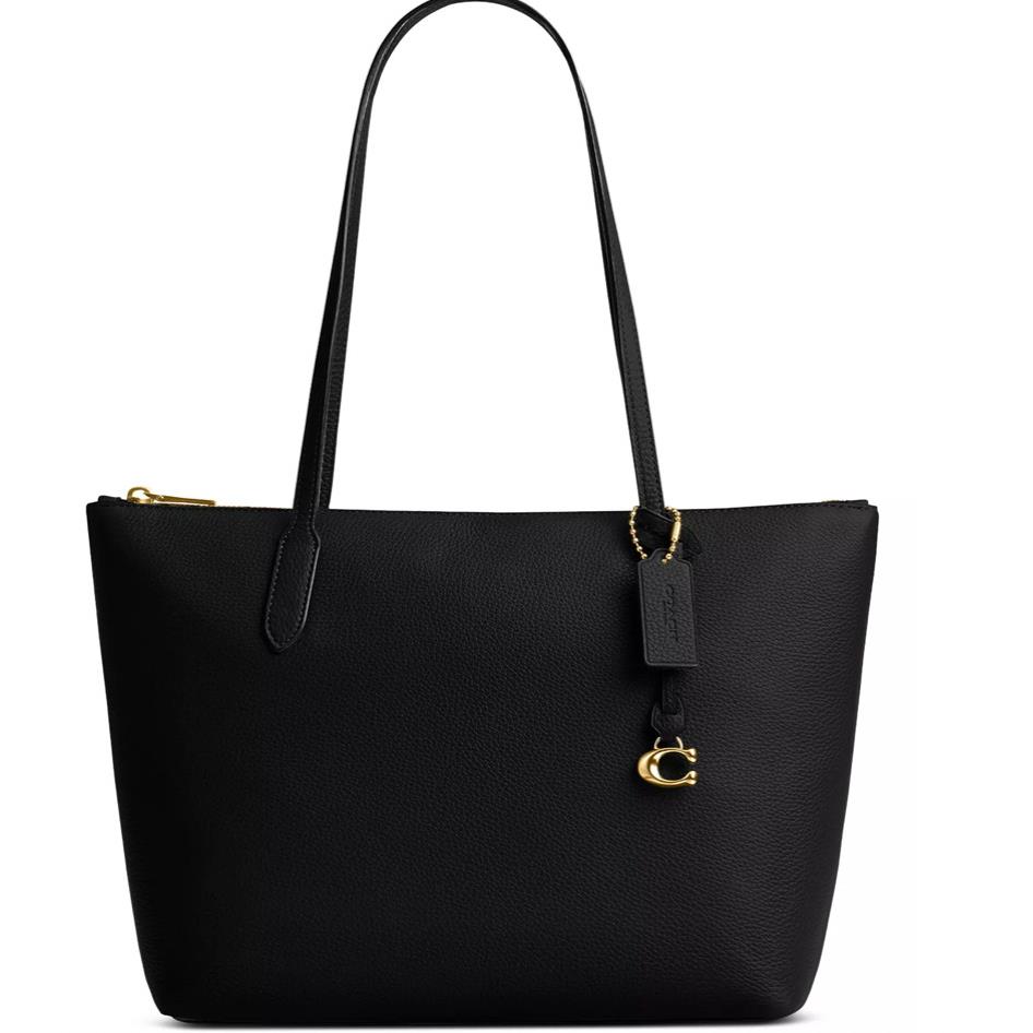 Coach Bella Pebbled Leather Tote B4/BLACK