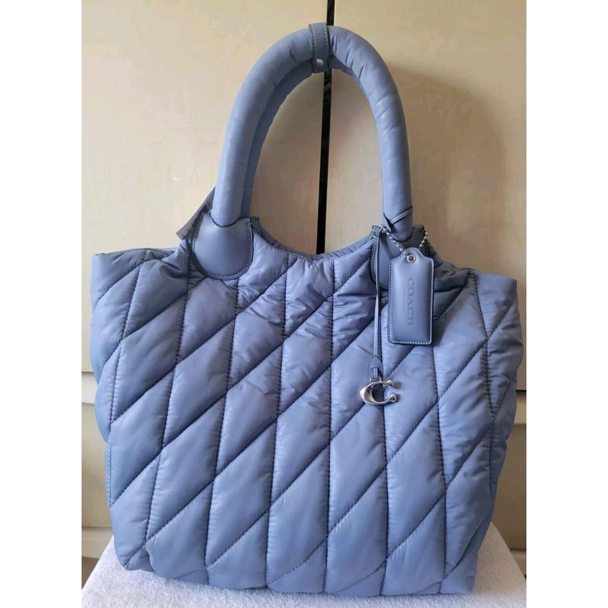 Coach CP152 Iris Large Tote IN Slate Blue Nylon Bew