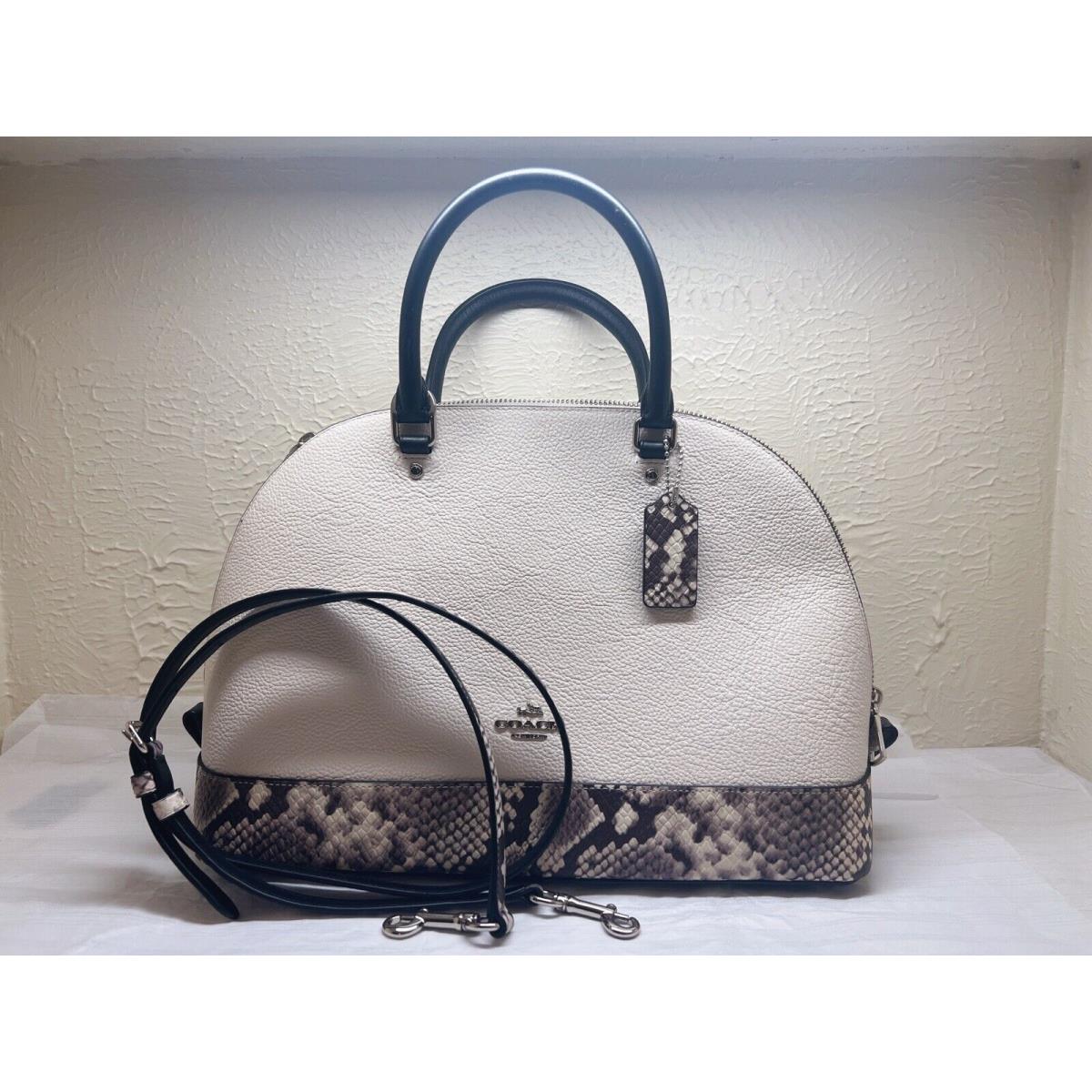 Coach Snake Leather Mix White Leather Bag F57504