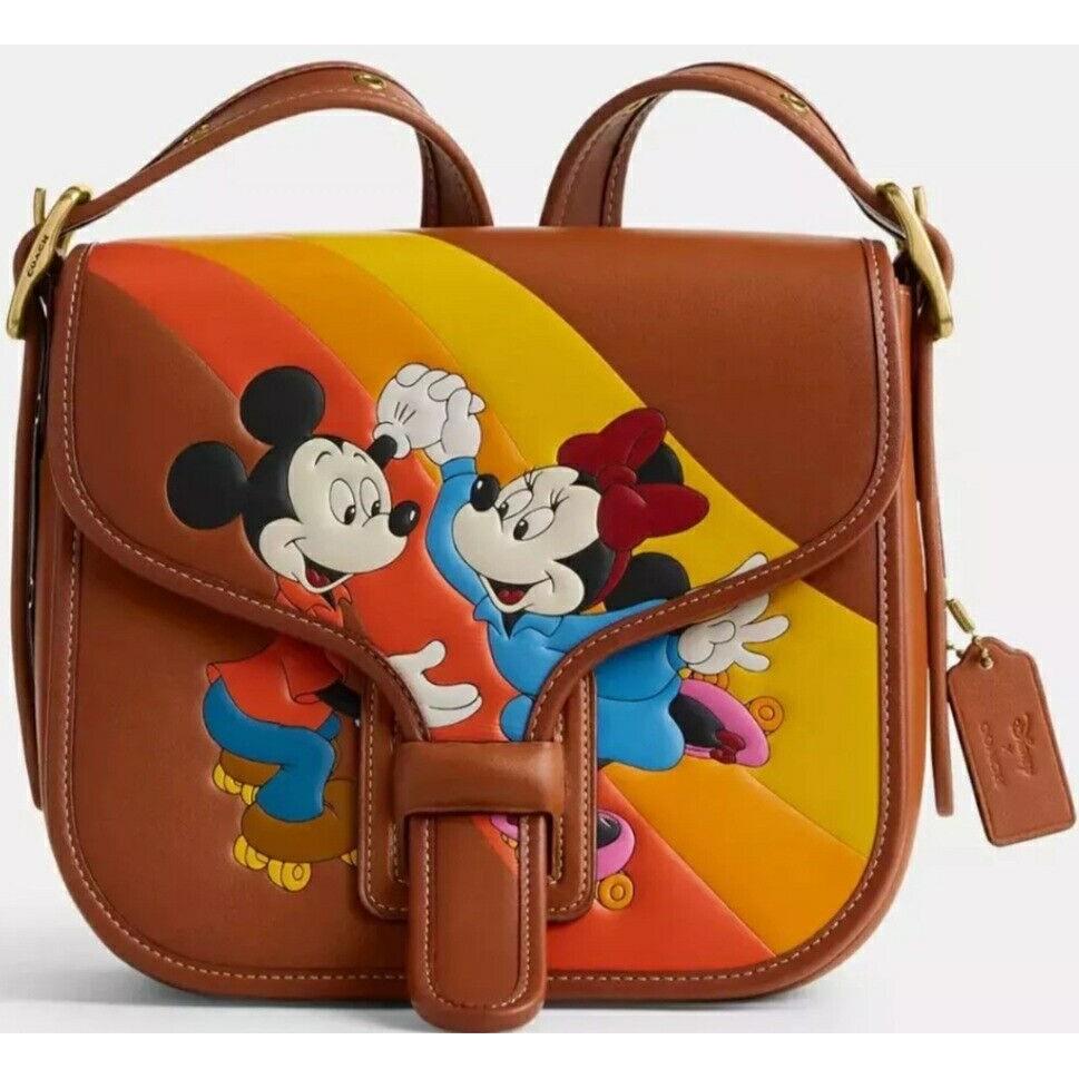 Disney X Coach Courier Bag with Mickey Mouse and Minnie Mouse CQ801