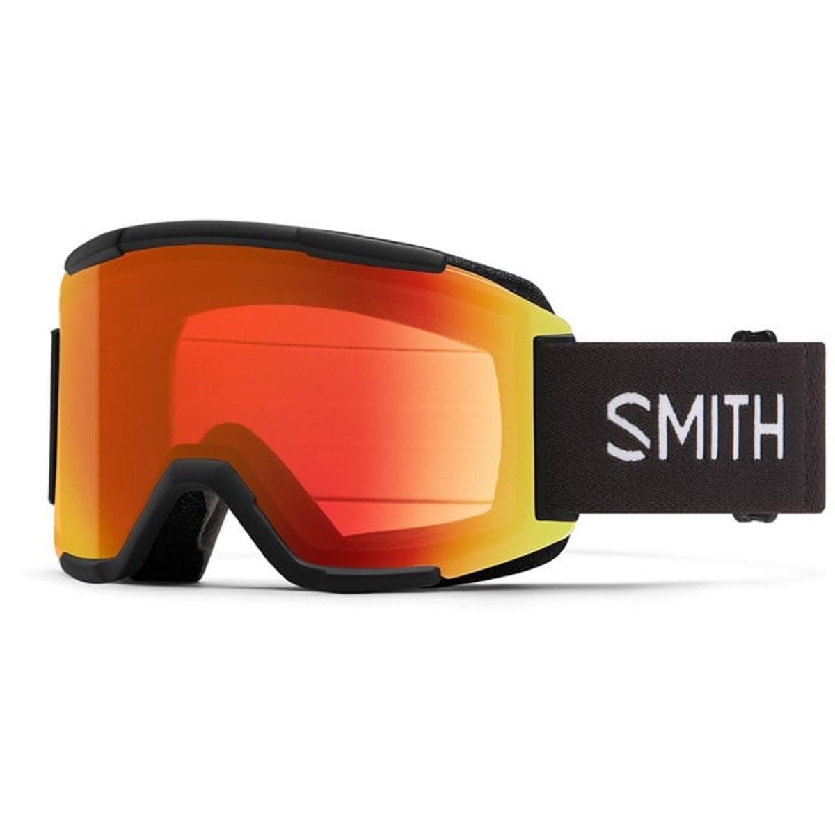 Smith Squad Snow Goggles 2025 Black  w/ChromaPop Everyday Red Mirror  Lens +