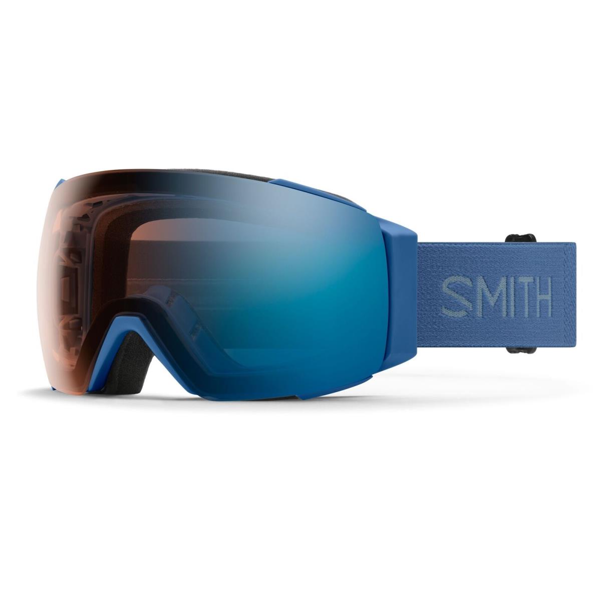 Smith I/o Mag Snow Goggles True Blue Frame Chromapop Pro Photochromic Blue Mir