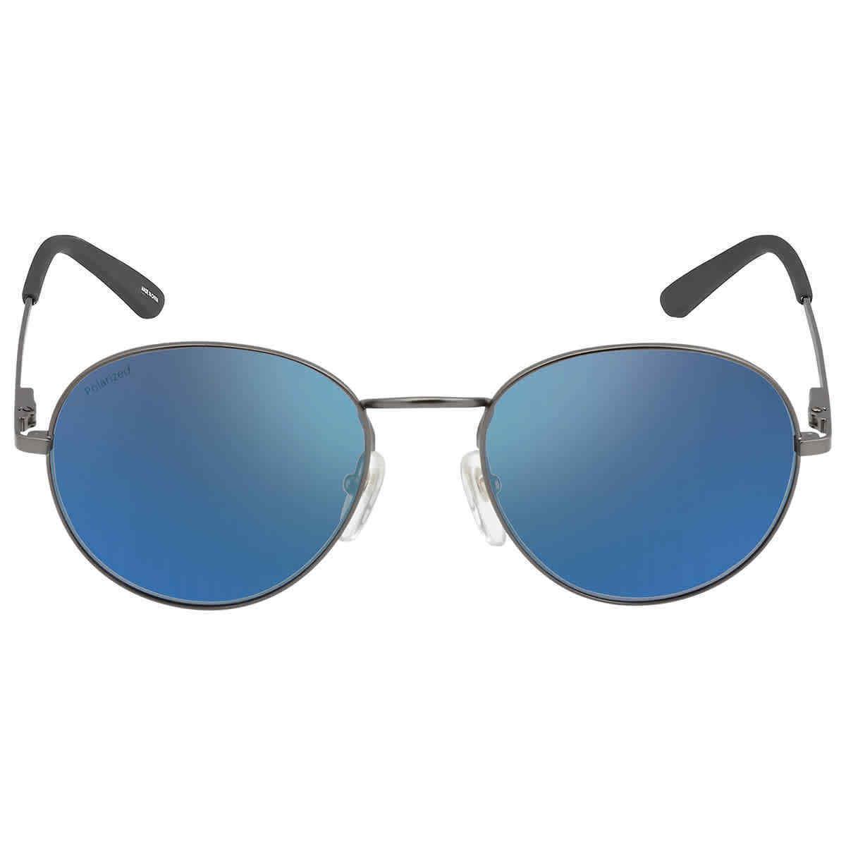 Smith Prep Polarized Blue Mirror Round Unisex Sunglasses 203240 R80/JY 53