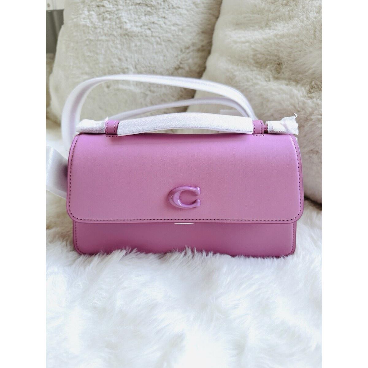 Coach Juno Small Leather Crossbody Bag - Lh/vivid Pink