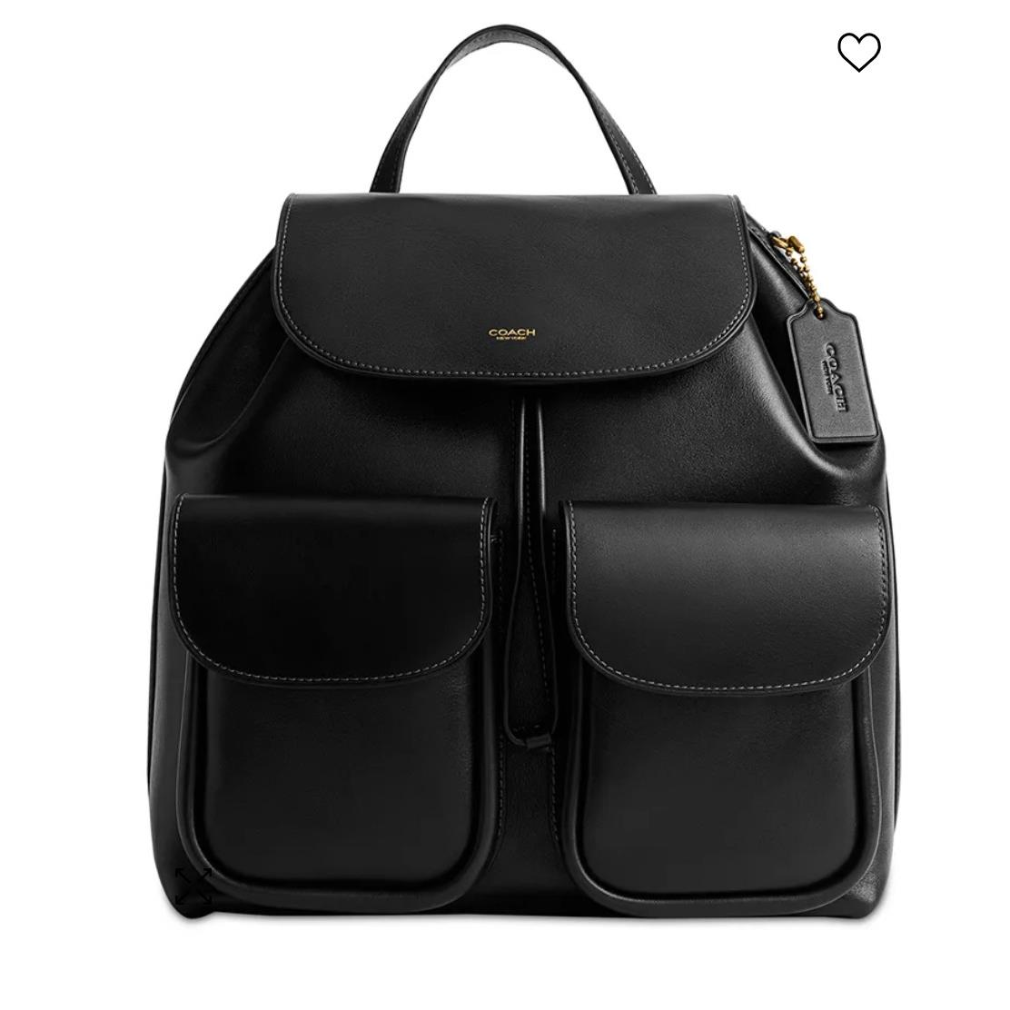 Coach Crosby Medium Leather Backpack B4/BLACK - Exterior: B4/BLACK