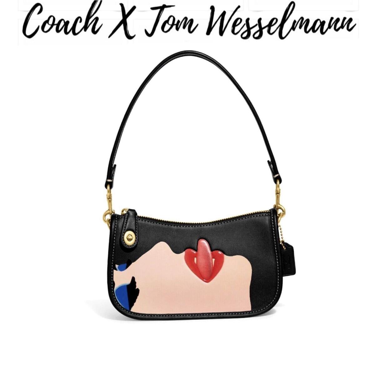 Coach X Tom Wesselmann Swinger 20 Bag in Brass/black Glovetanned Leather