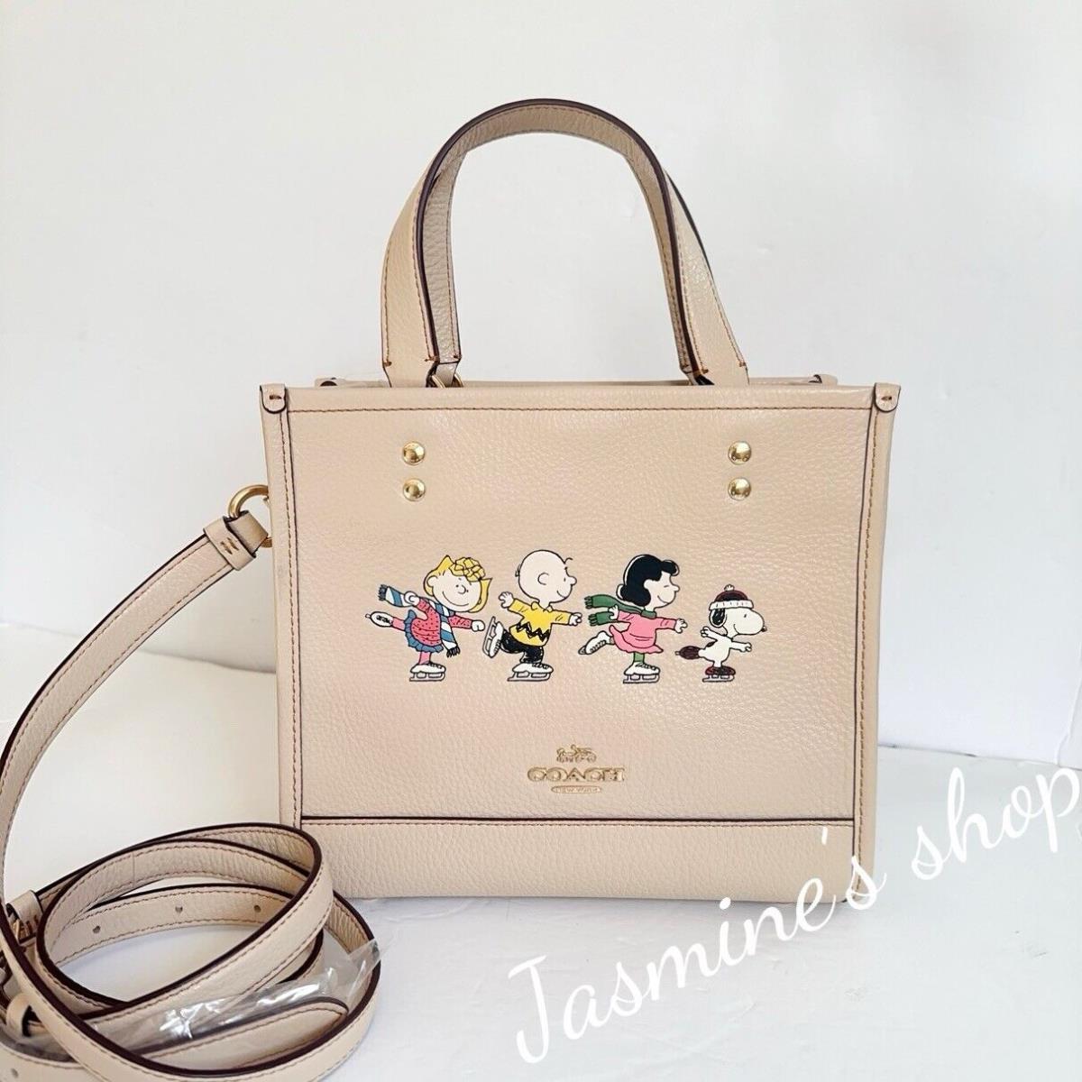 Coach X Peanuts Dempsey Tote Bag 22 with Snoopy and Friends Motif CE850