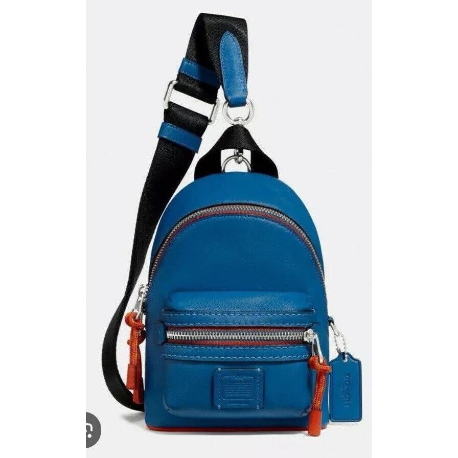 Coach Pacific Blue Leather Academy 15 Mini Backpack 912