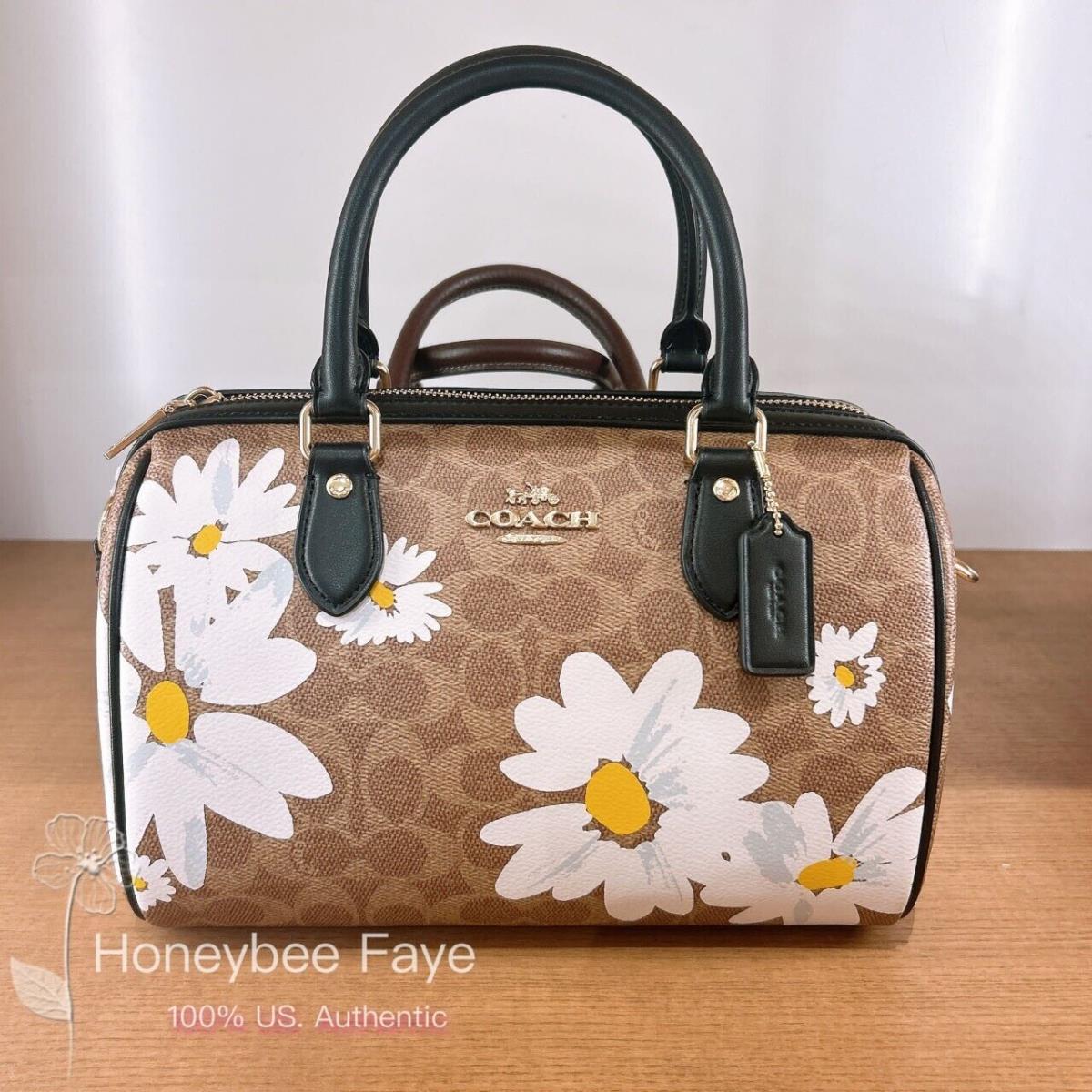 Coach Rowan Satchel Bag In Signature Canvas with Floral Print CZ590