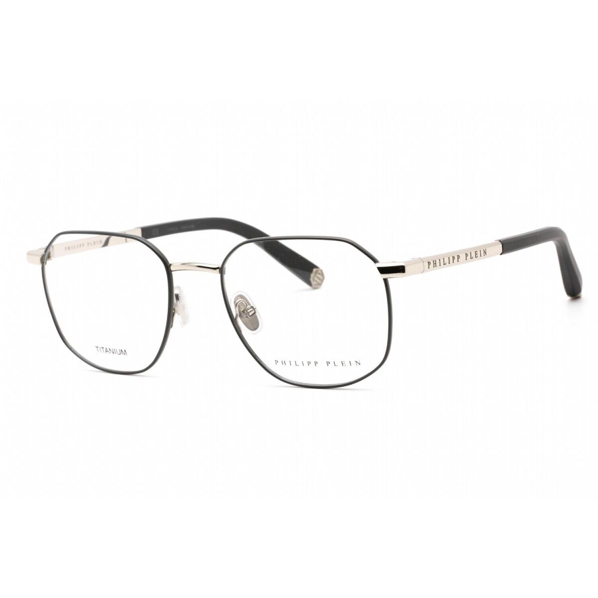 Philipp Plein VPP020M 0S30 Eyeglasses Shiny Palladium Frame 53mm