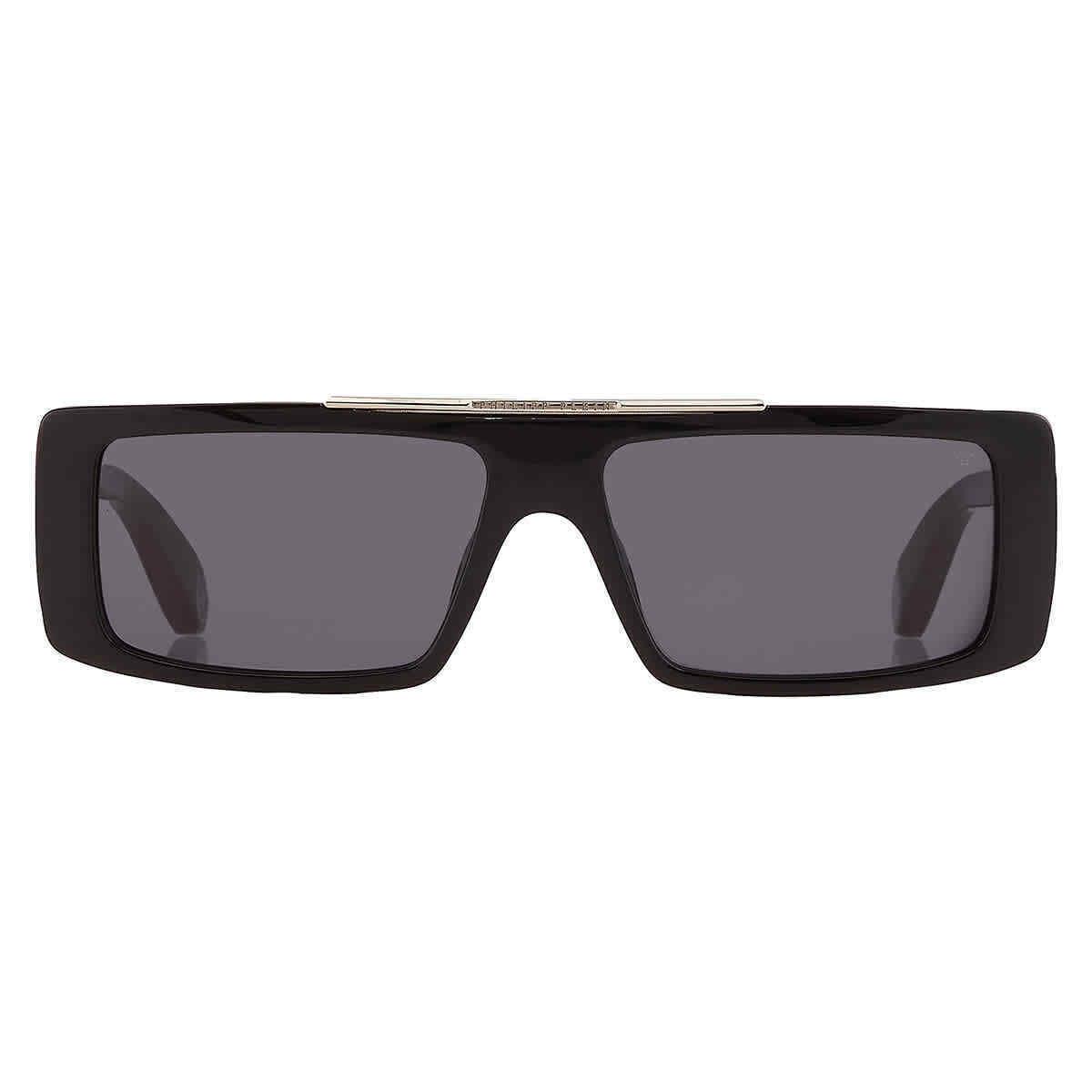 Philipp Plein Grey Rectangular Men`s Sunglasses SPP003V 0700 58 SPP003V 0700 58