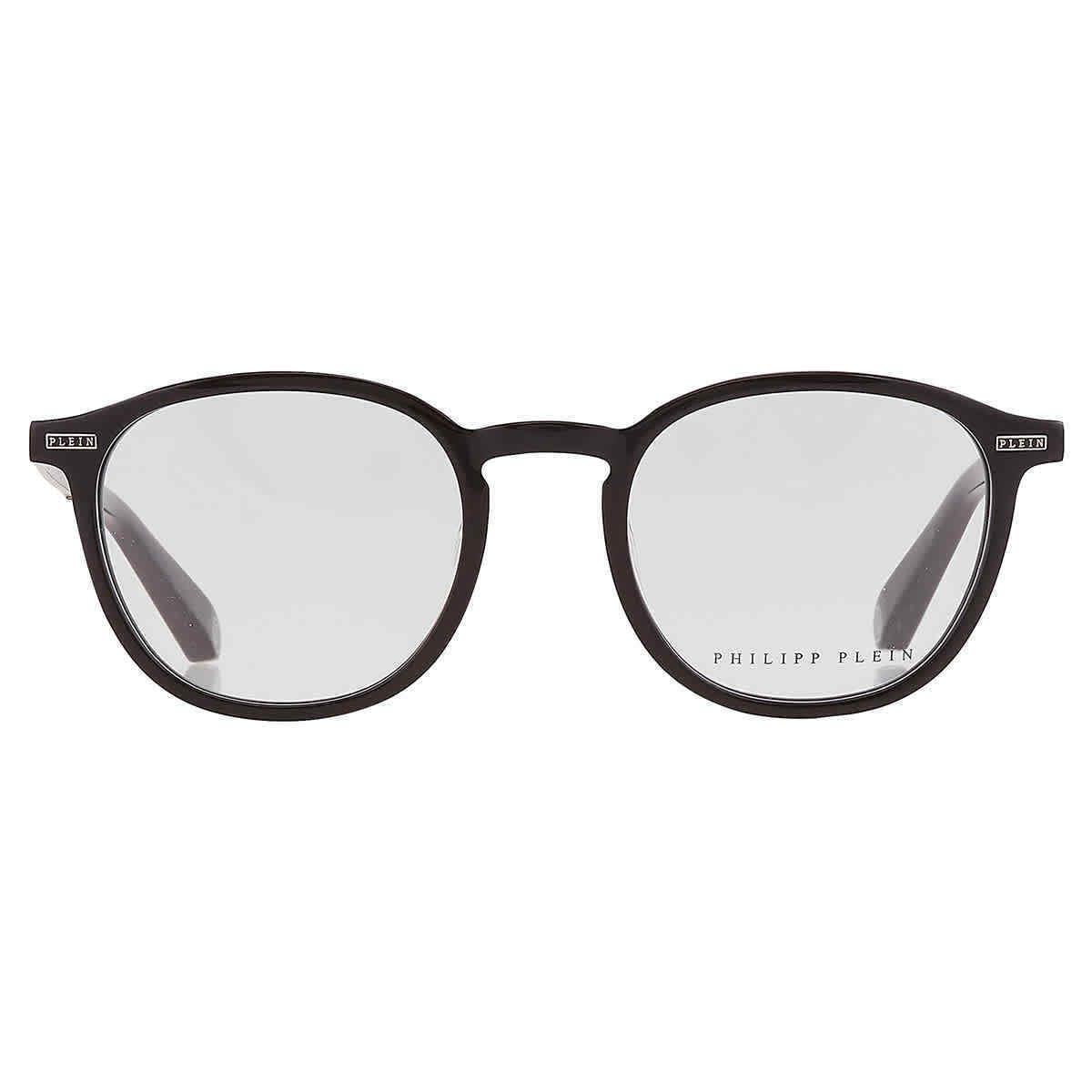 Philipp Plein Demo Oval Men`s Eyeglasses VPP057M 0700 53 VPP057M 0700 53 - Frame: Black