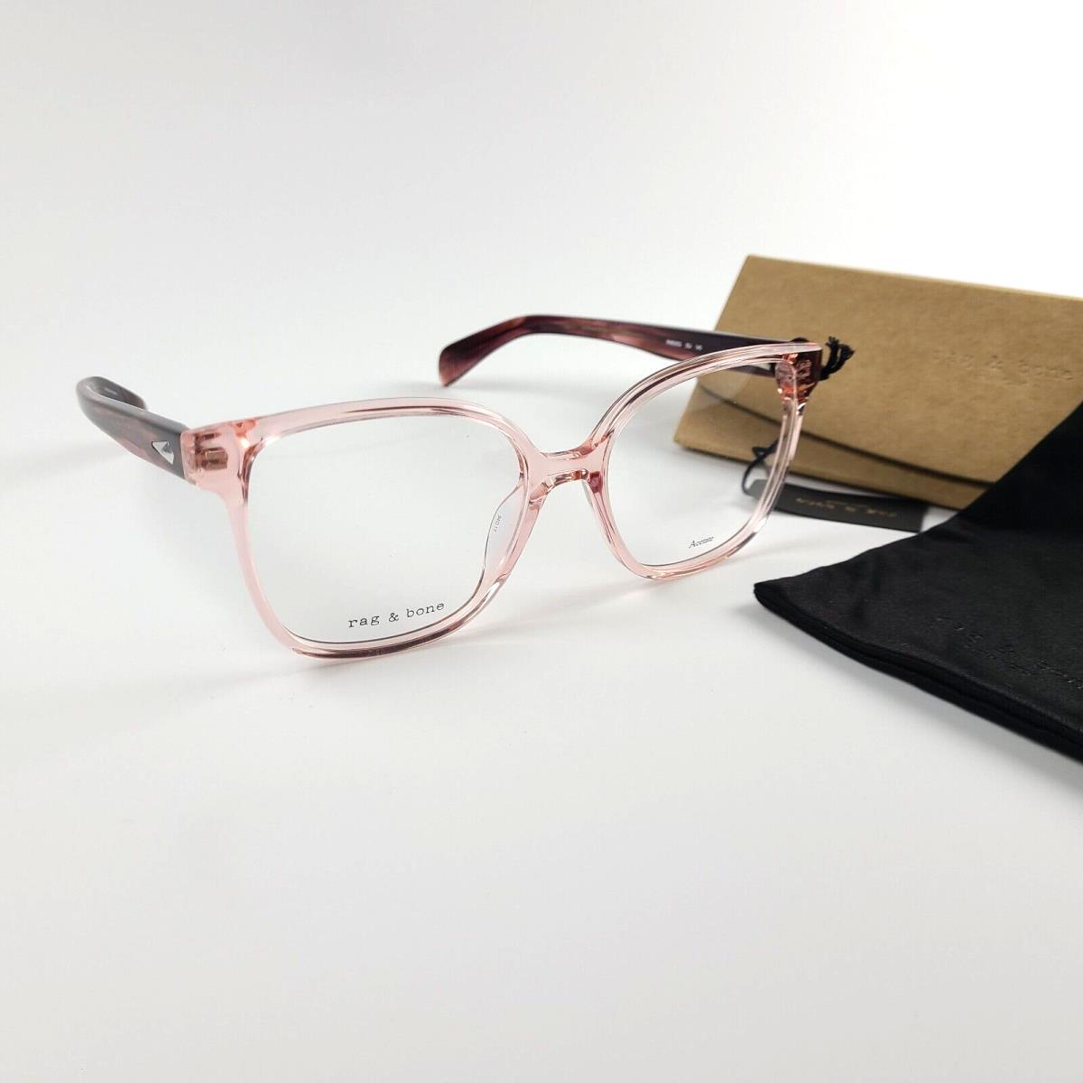 Rag Bone RNB3053 35J Pink 54-17-140 Eyeglass Frames Women