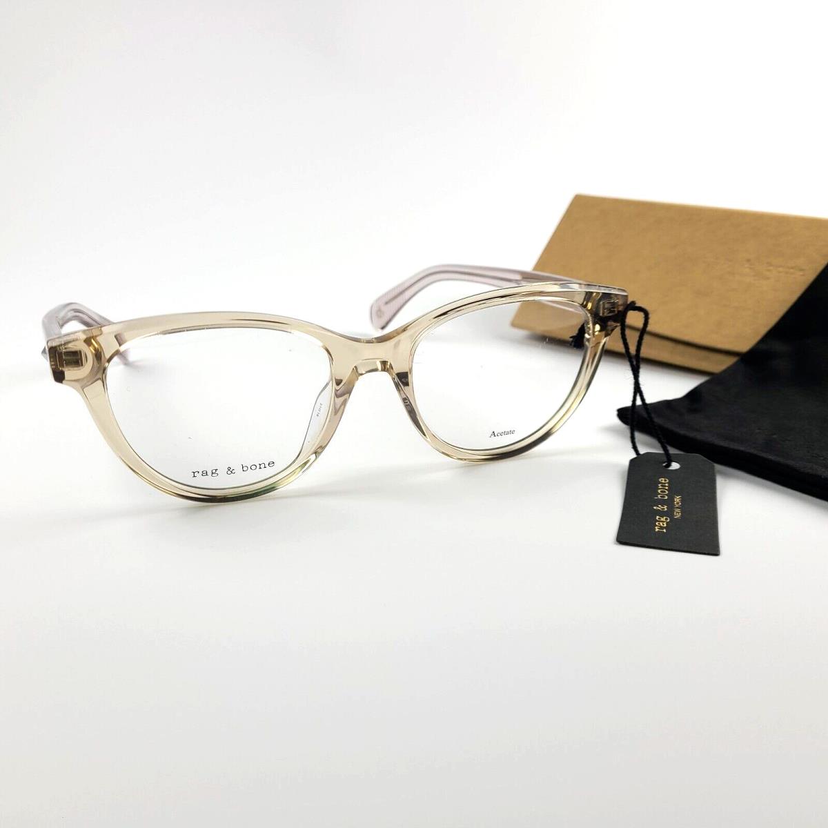 Rag Bone Eyewear RNB3048 Beige 51-18-135 Flex Hinge Eyeglass Frames