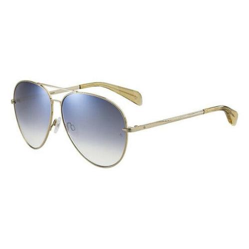 Rag Bone Rnb 1006/S Dyg IC Gold Yellow Mirror Sunglasses