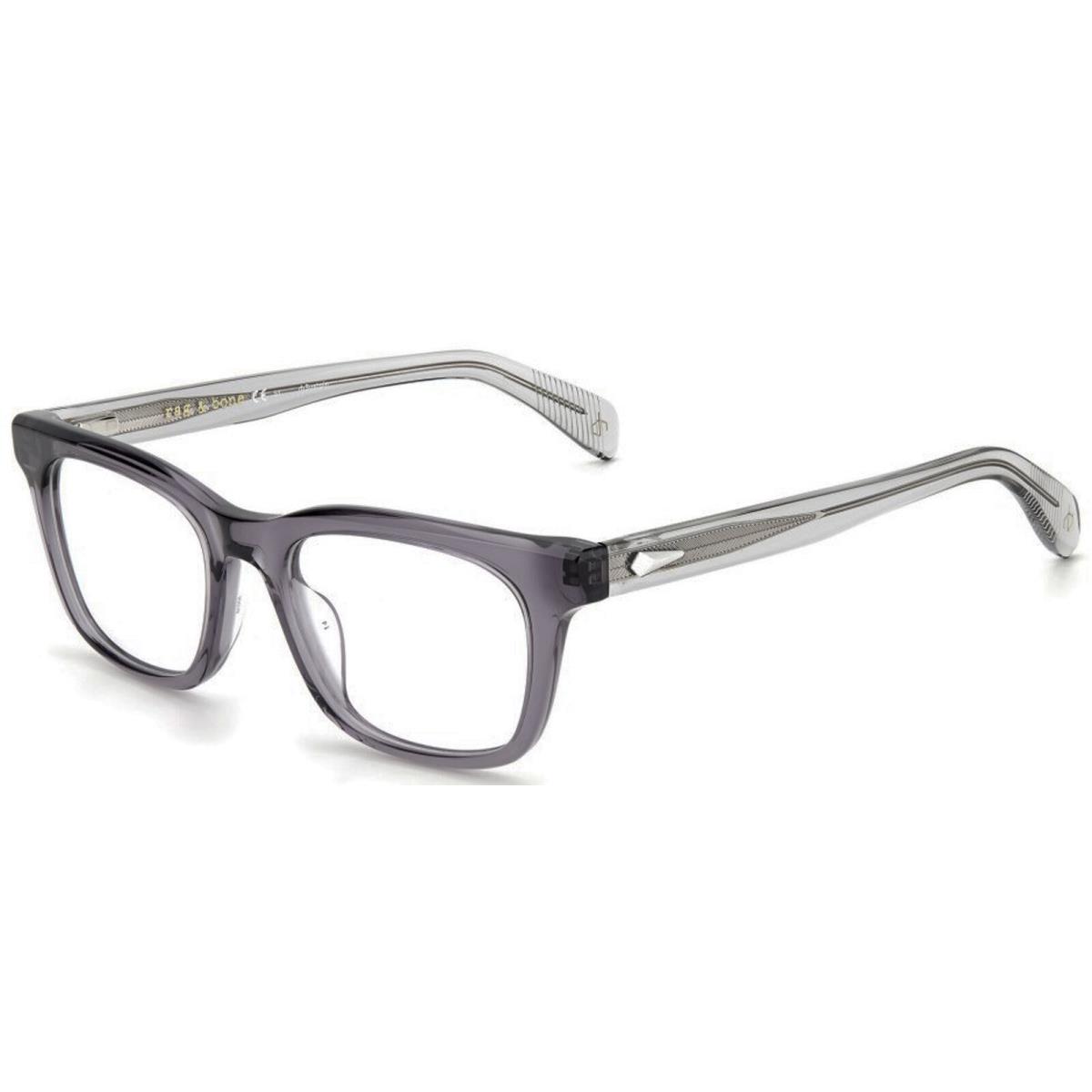 Rag Bone RNB8002/G KB7 Unisex Eyeglasses Gray Transparent Frame