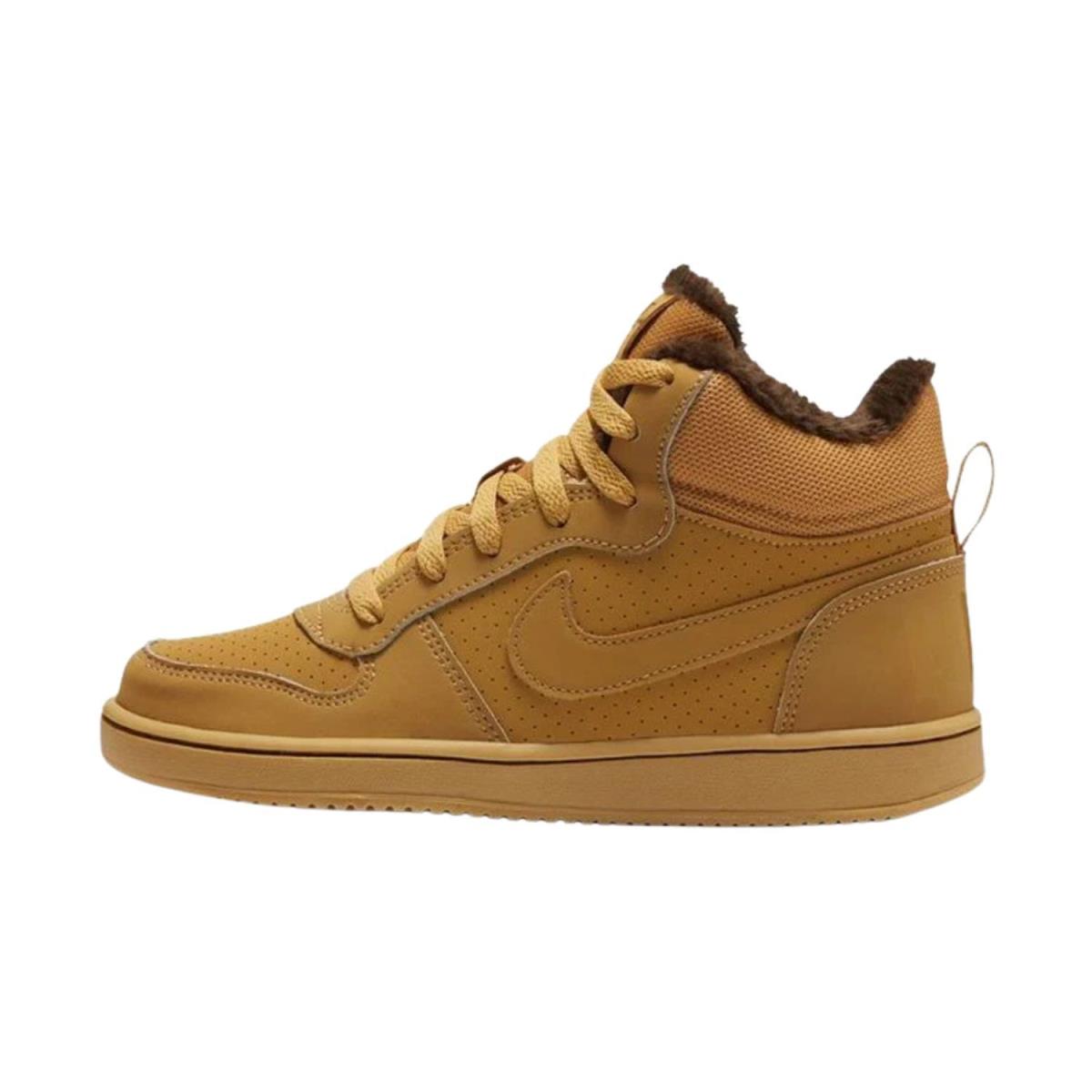 Big Kid`s Nike Court Borough Mid Wntr Haystack/haystack AA3458 700 - Haystack/Haystack