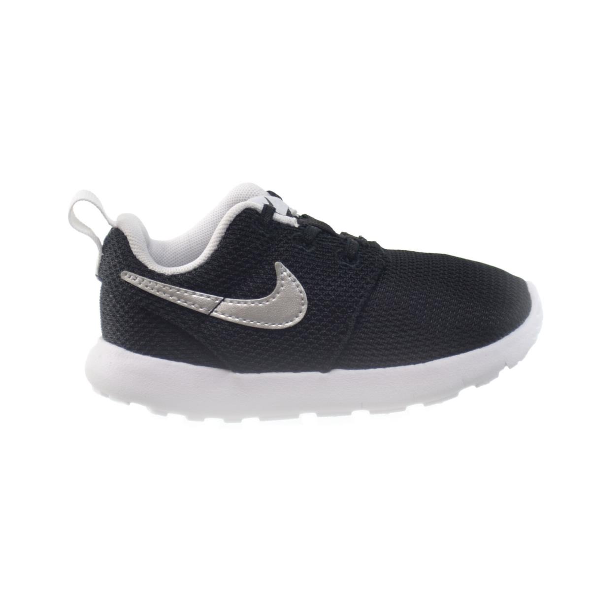 Nike Roshe One Tdv Infant Toddlers Baby Shoes Black-silver-white 749430-021 - Black/Mettalic Silver-White