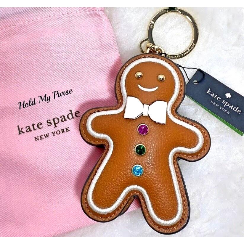 Kate Spade Gingerbread Man Keychain Bag Charm