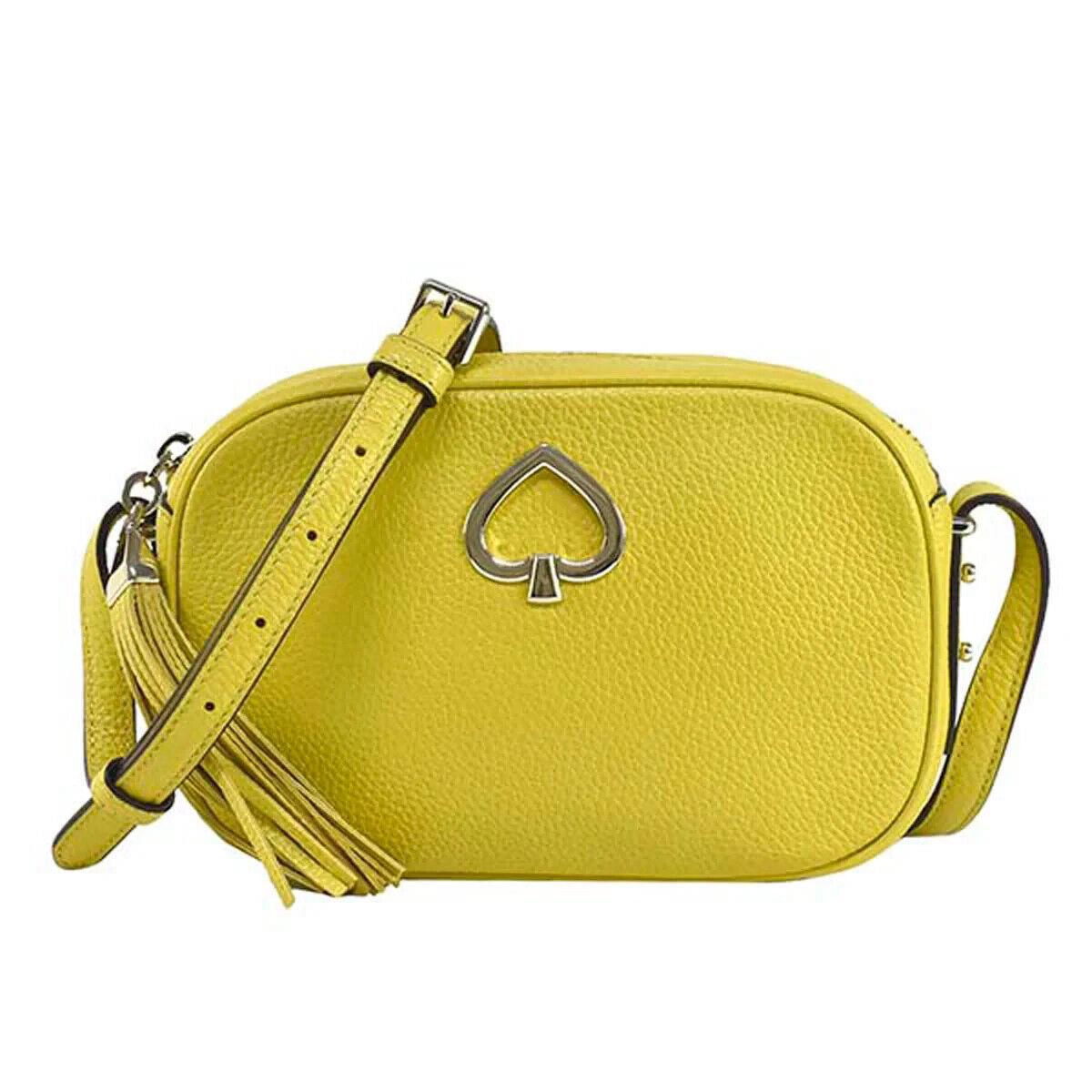 Kate Spade New York Leather Kourtney Crossbody Shoulder Camera Bag - Chartreuse