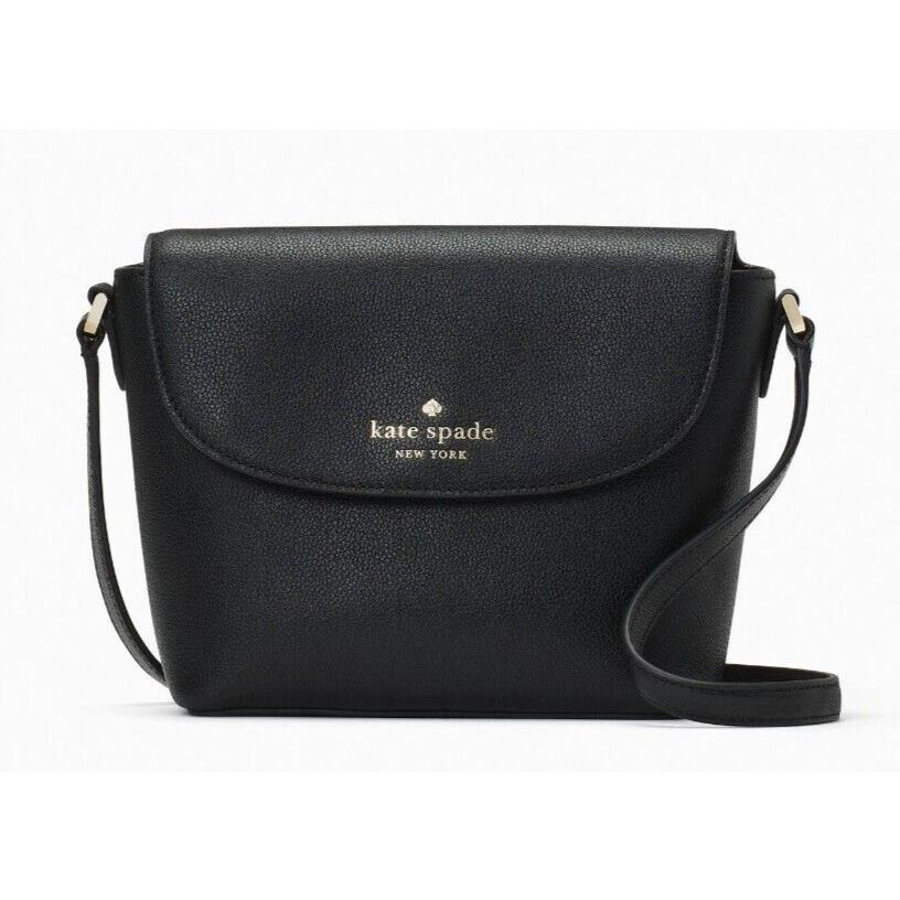 New Kate Spade Emmie Flap Crossbody Leather Black