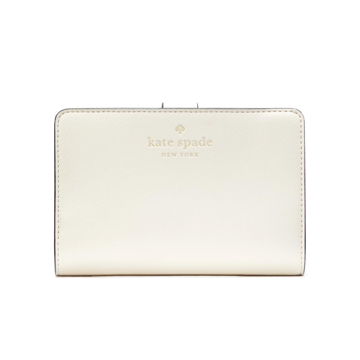 New Kate Spade Schuyler Medium Compact Bifold Wallet Meringue