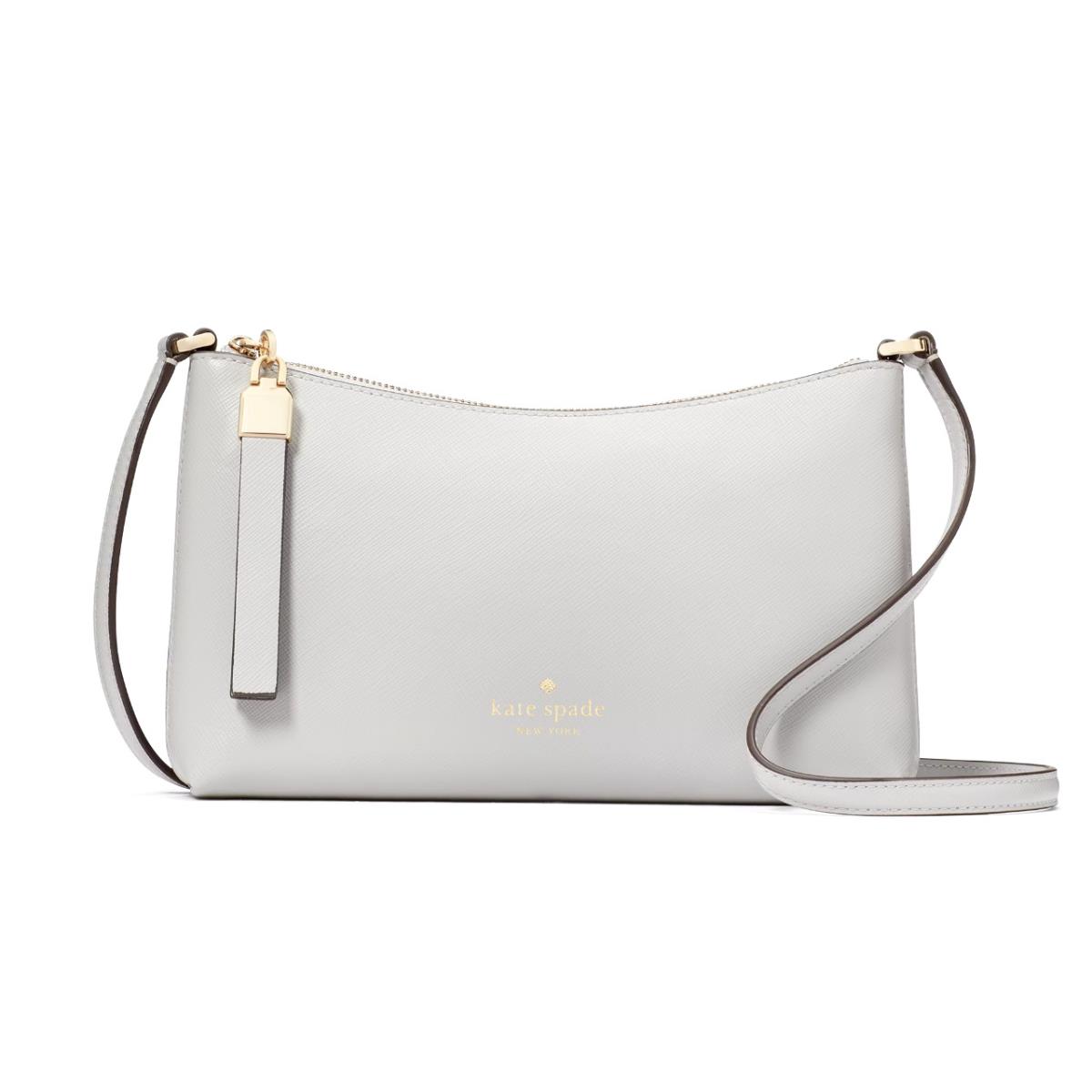 New Kate Spade Sadie Crossbody Saffiano Leather Platinum Grey