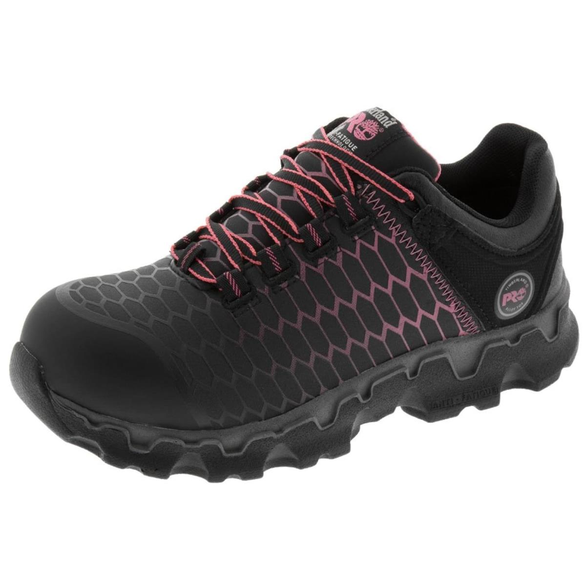 Woman`s Shoes Timberland Pro Powertrain Sport Alloy Safety Toe EH Black/Pink