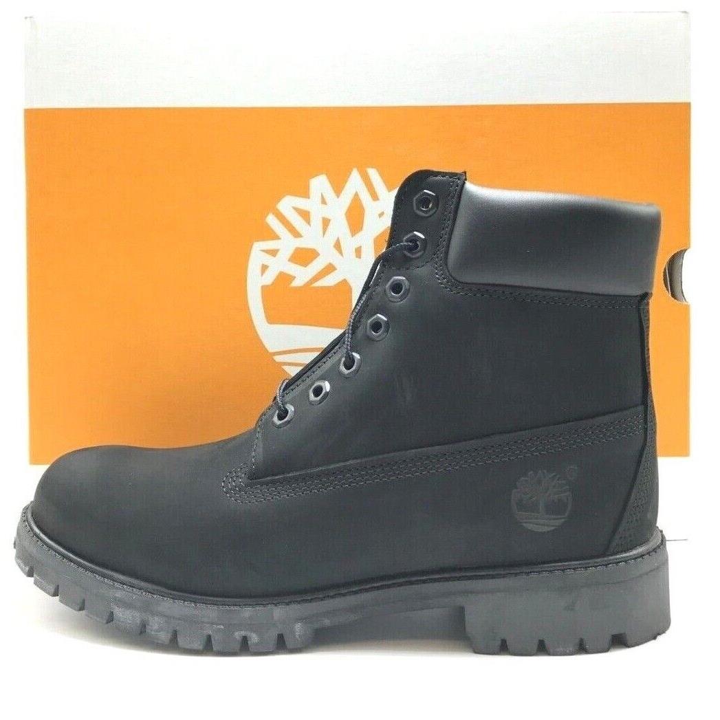 Men Timberland Premium 6-INCH Waterproof Boots Black Nubuck TB010073 001 - Black