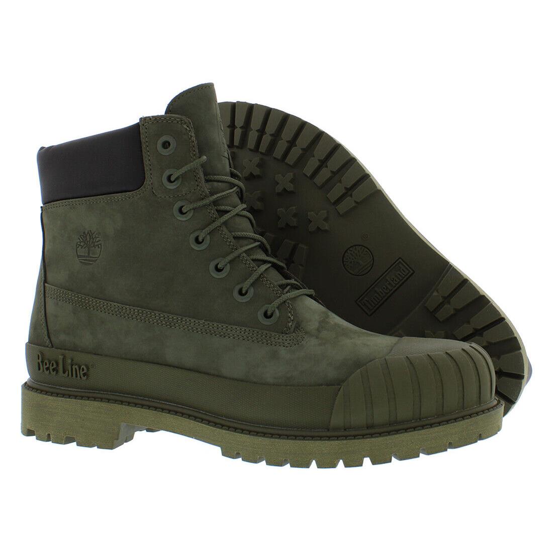 Timberland Heritage 6 Inch Waterproof Boot Womens Shoes - Dark Green Nubuck, Main: Green