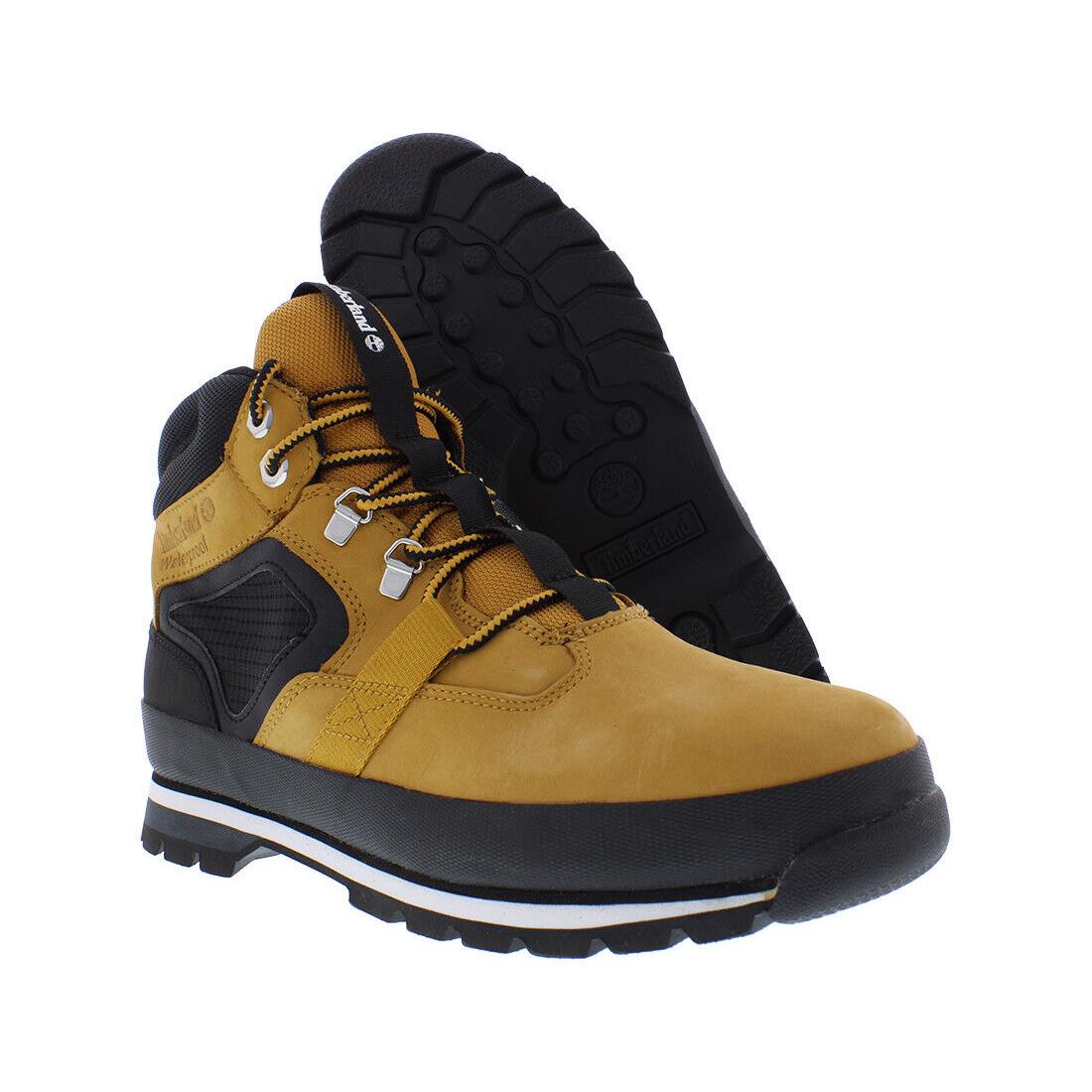 Timberland Euro Hiker Waterproof Mid Hiker Mens Shoes Size 12 Color: Wheat - Wheat Nubuck, Main: Brown