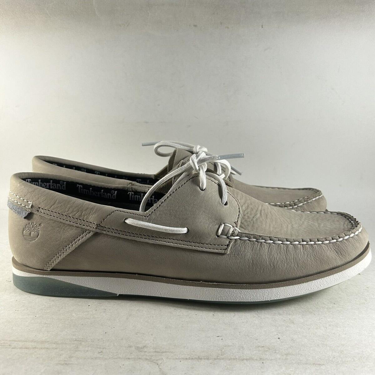 Timberland Atlantis Break Boat Shoes Light Taupe Nubuck Leather Size 11 M