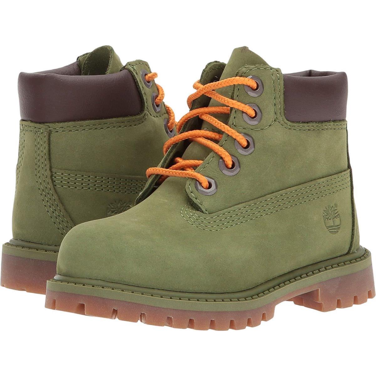 Toddler`s Timberland 6 In. Premium Boot Presto Green - 4