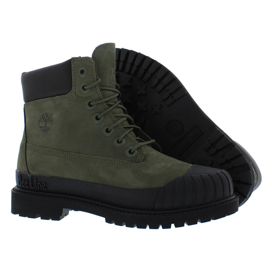 Timberland Heritage 6 Inch Waterproof Boot Womens Shoes Size 6 Color: Dark - Dark Green Nubuck, Main: Green