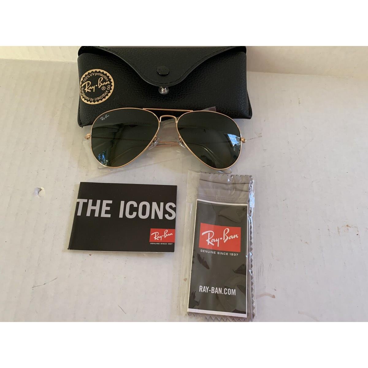 Ray Ban Aviator Gold Frame Polarized with Case