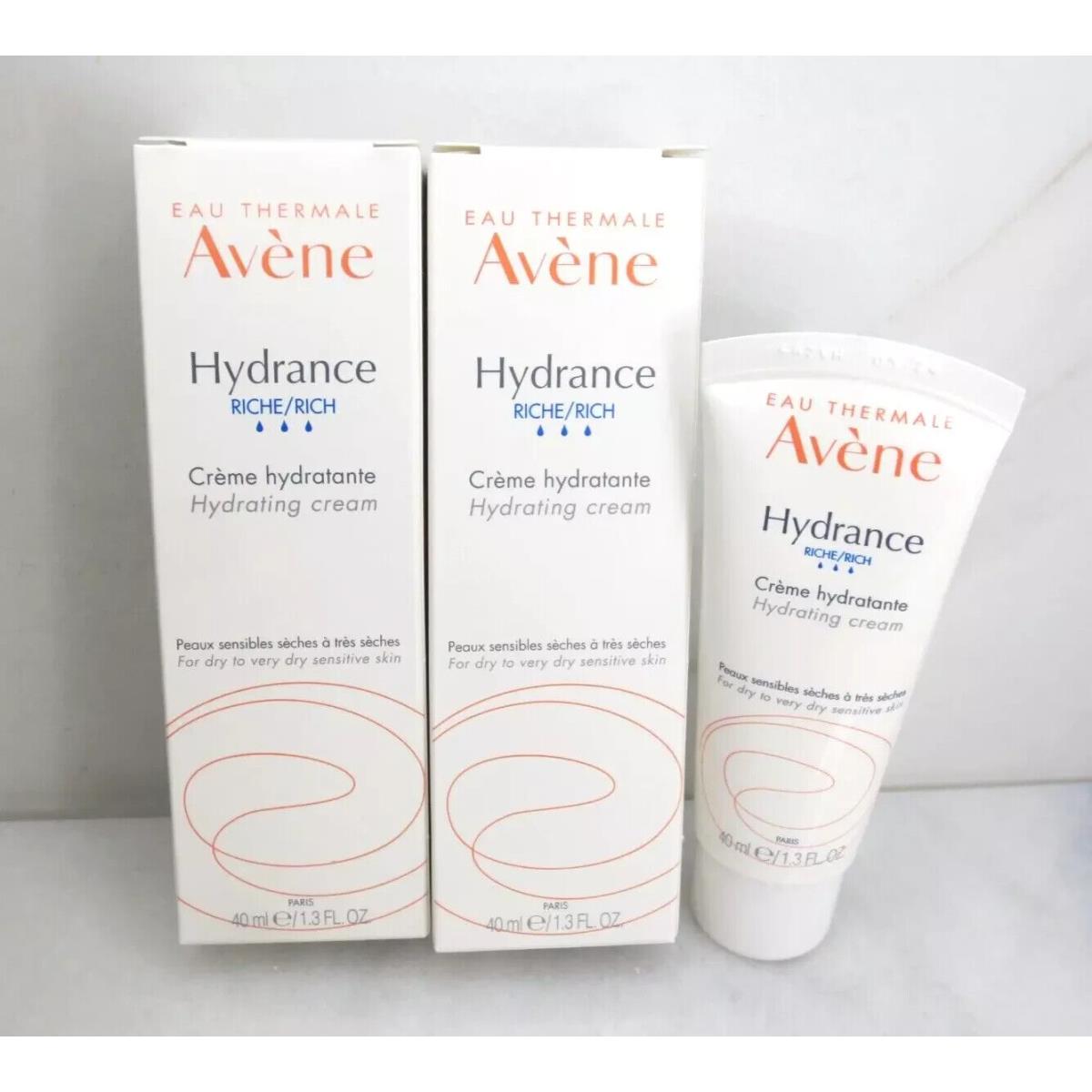 Eau Thermale Avene Hydrance Rich Hydrating Cream 1.3 OZ Boxed 2PCS Exp: 03/27