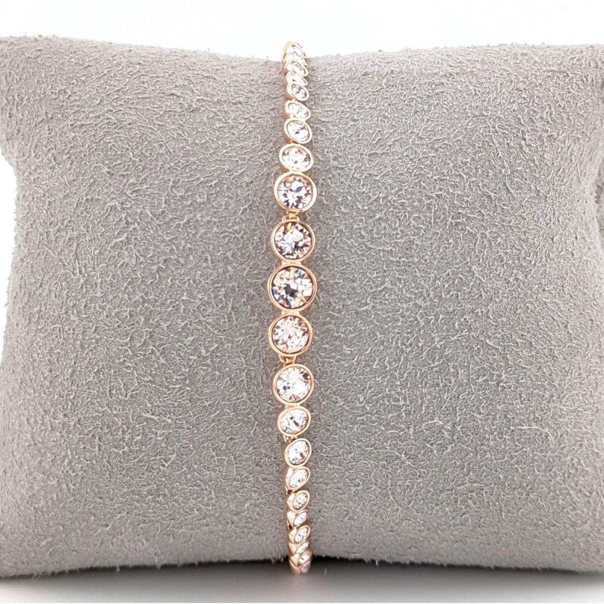 Swarovski Imber Emily Bracelet Mixed Round Cuts Pink Rose Gold Tone 5663393