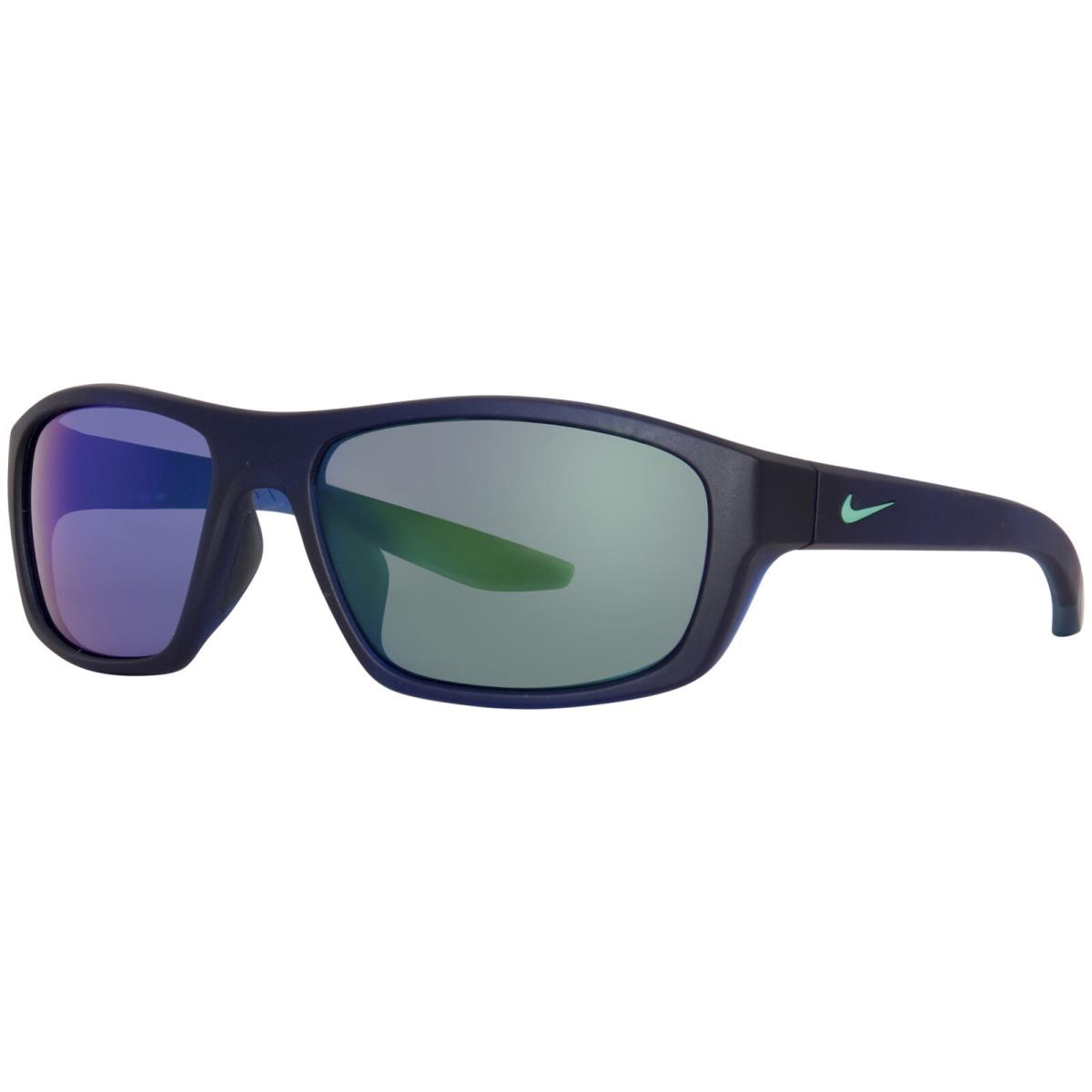Nike Brazen-boost-m FJ1978 451 Sunglasses Men`s Obsidian/light Green Mirror 57mm