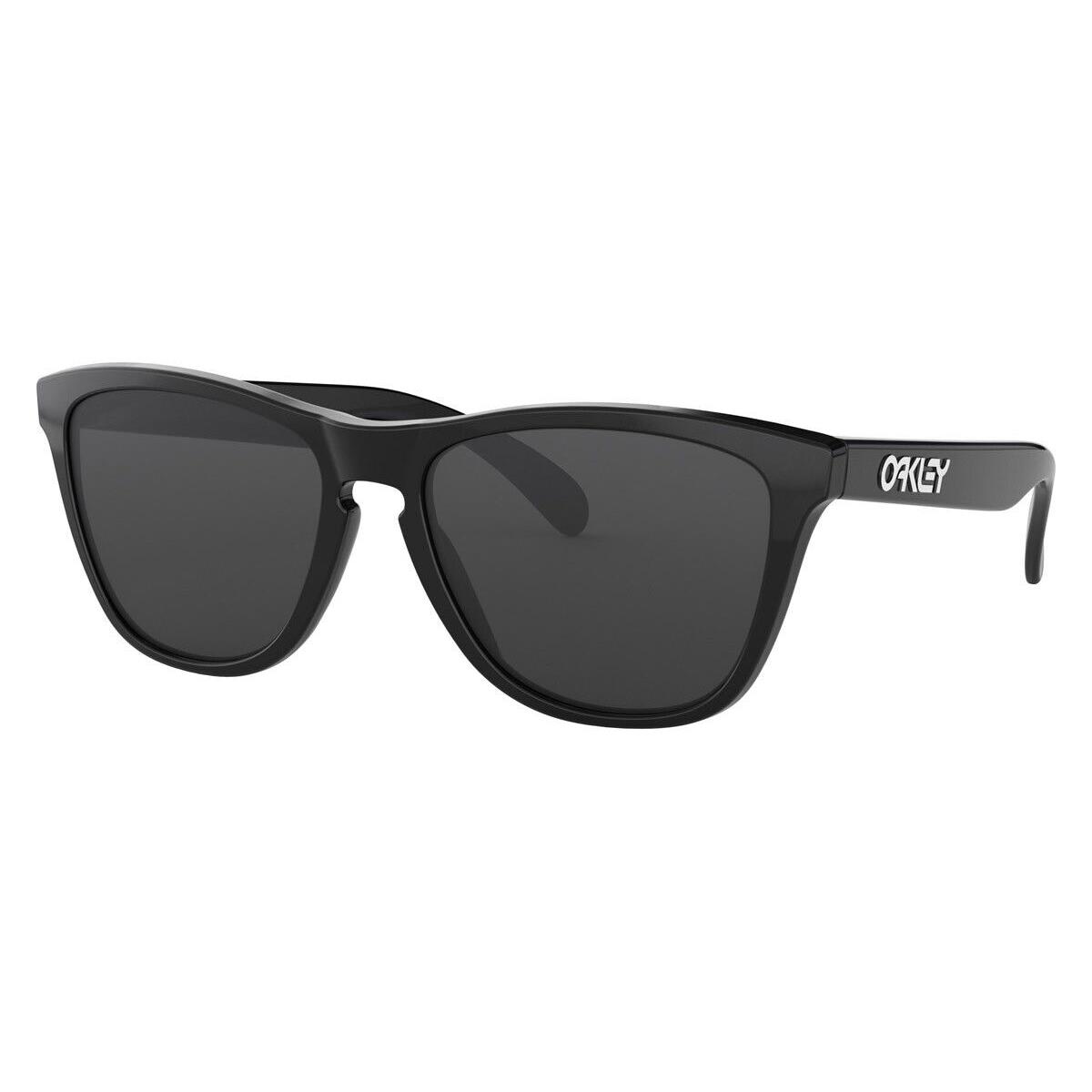 Oakley Frogskins OO9013 24-306 Polished Black Frame Grey Lens 55mm - Frame: Black, Lens: Black