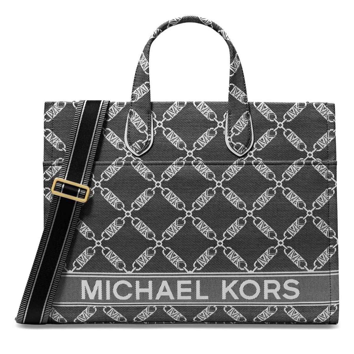 Michael Kors Gigi Large Grab Tote Black/optic White